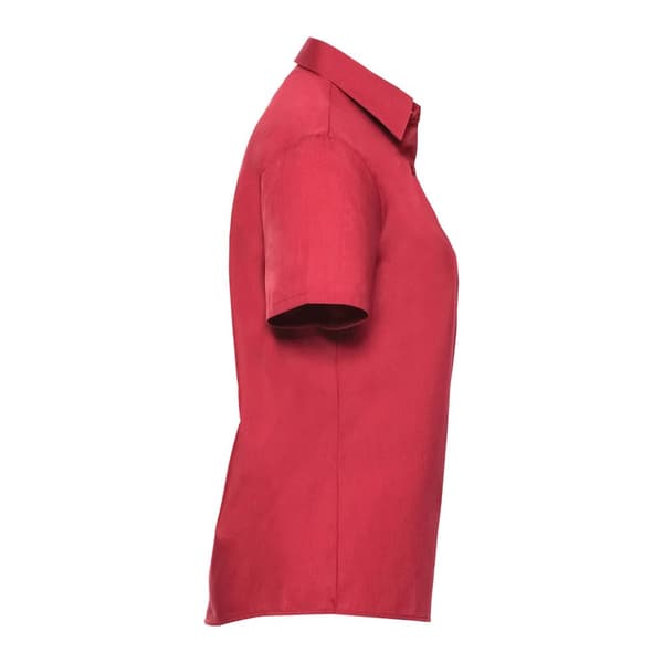 Russell Collection Womens/Ladies Poplin Easy-Care Short-Sleeved Shirt