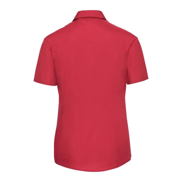 Russell Collection Womens/Ladies Poplin Easy-Care Short-Sleeved Shirt