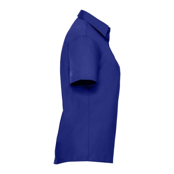 Russell Collection Womens/Ladies Poplin Easy-Care Short-Sleeved Shirt