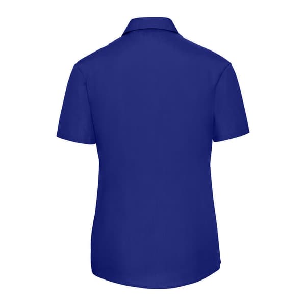 Russell Collection Womens/Ladies Poplin Easy-Care Short-Sleeved Shirt