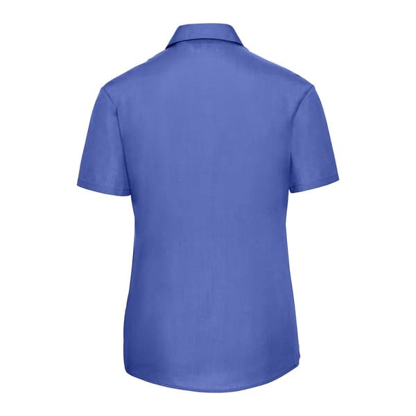 Russell Collection Womens/Ladies Poplin Easy-Care Short-Sleeved Shirt