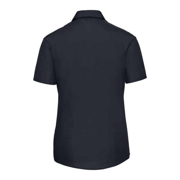 Russell Collection Womens/Ladies Poplin Easy-Care Short-Sleeved Shirt