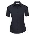 Miniatyrbilde 1 av 3: Russell Collection Womens/Ladies Poplin Easy-Care Short-Sleeved Shirt