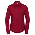 Miniatyrbilde 1 av 3: Russell Collection Womens/Ladies Poplin Easy-Care Fitted Long-Sleeved Shirt