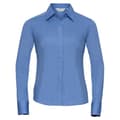 Miniatyrbilde 1 av 2: Russell Collection Womens/Ladies Poplin Easy-Care Fitted Long-Sleeved Shirt
