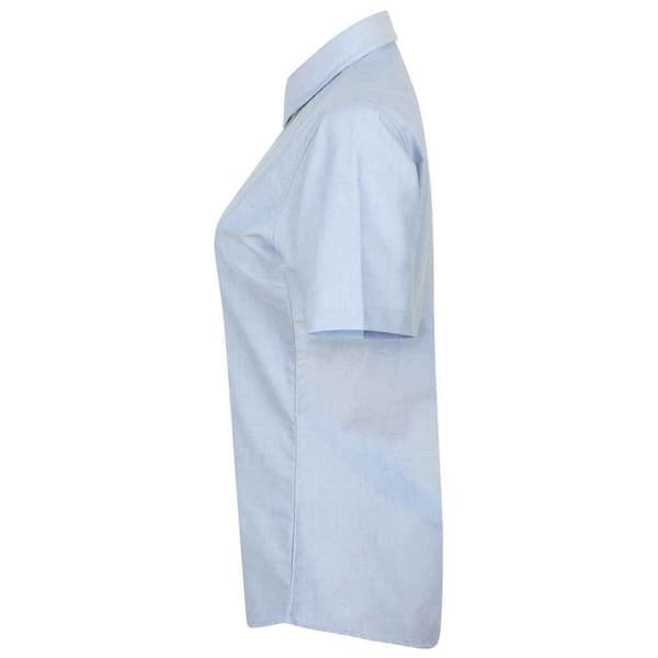 Henbury Womens/Ladies Oxford Short-Sleeved Formal Shirt