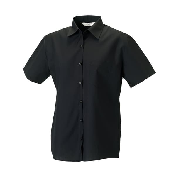 Russell Collection Womens/Ladies Poplin Easy-Care Short-Sleeved Formal Shirt