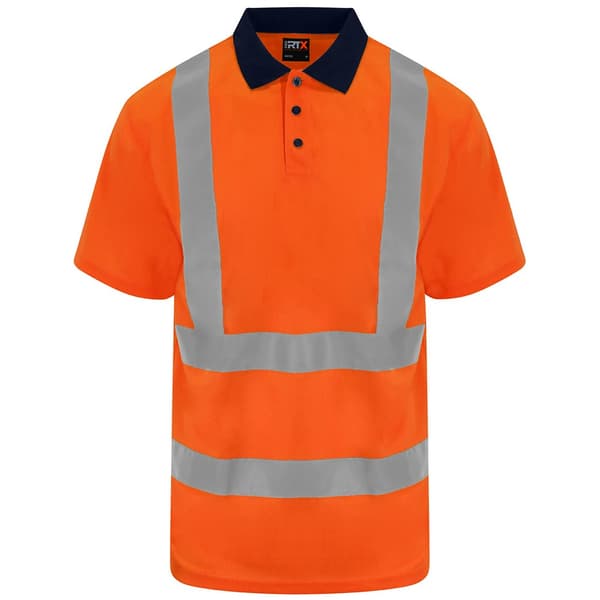 PRO RTX Unisex Adult High Visibility Birdseye Polo Shirt