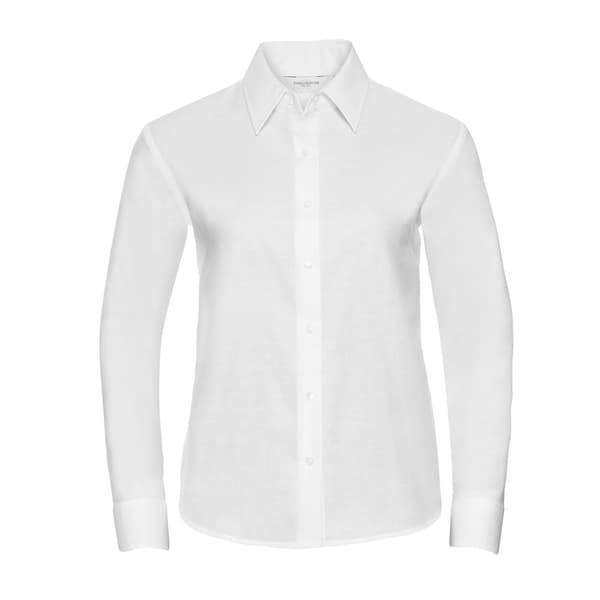 Russell Collection Womens Oxford Long-Sleeved Shirt