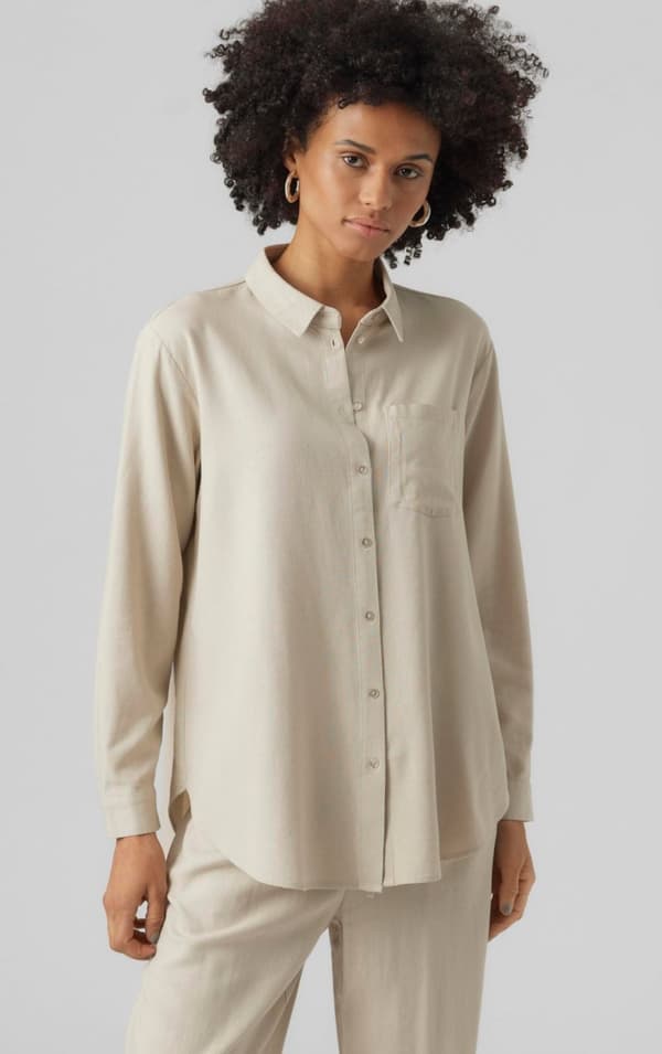 Vero Moda - vmMymilo LS Shirt Beige XS