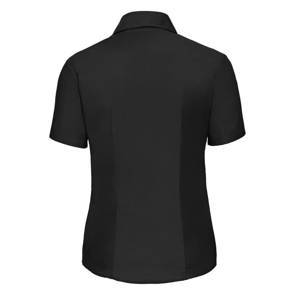 Russell Collection Womens/Ladies Oxford Short-Sleeved Shirt