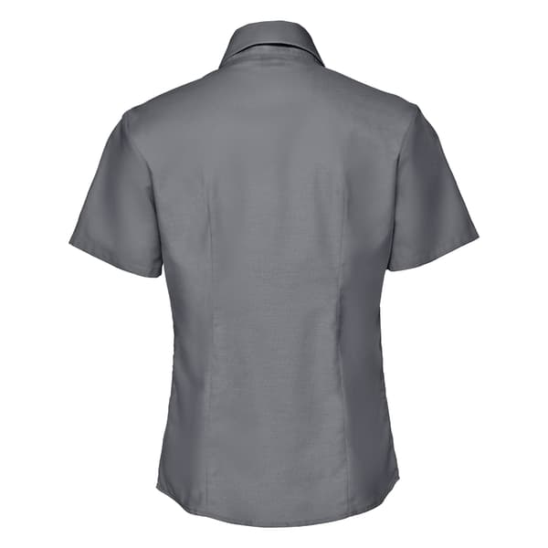 Russell Collection Womens/Ladies Oxford Short-Sleeved Shirt
