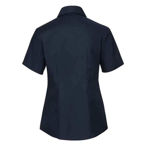 Russell Collection Womens/Ladies Oxford Short-Sleeved Shirt