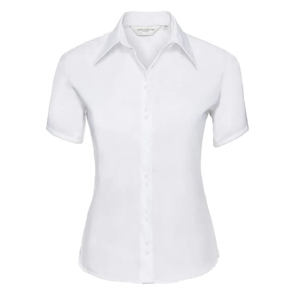 Russell Collection Womens/Ladies Ultimate Non-Iron Short-Sleeved Shirt