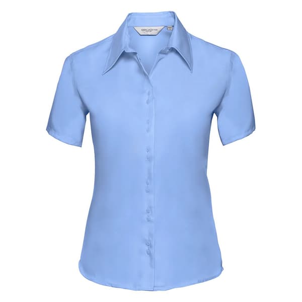Russell Collection Womens/Ladies Ultimate Non-Iron Short-Sleeved Shirt