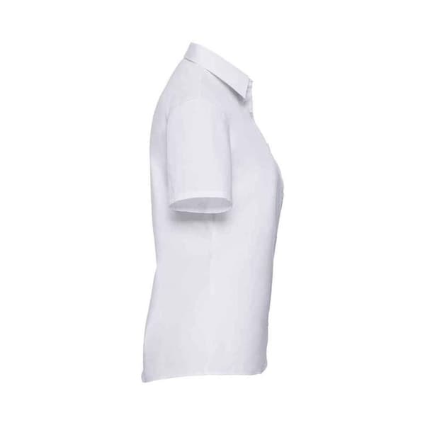 Russell Collection Womens/Ladies Poplin Easy-Care Short-Sleeved Shirt