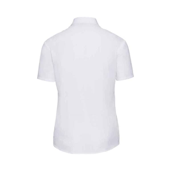 Russell Collection Womens/Ladies Poplin Easy-Care Short-Sleeved Shirt