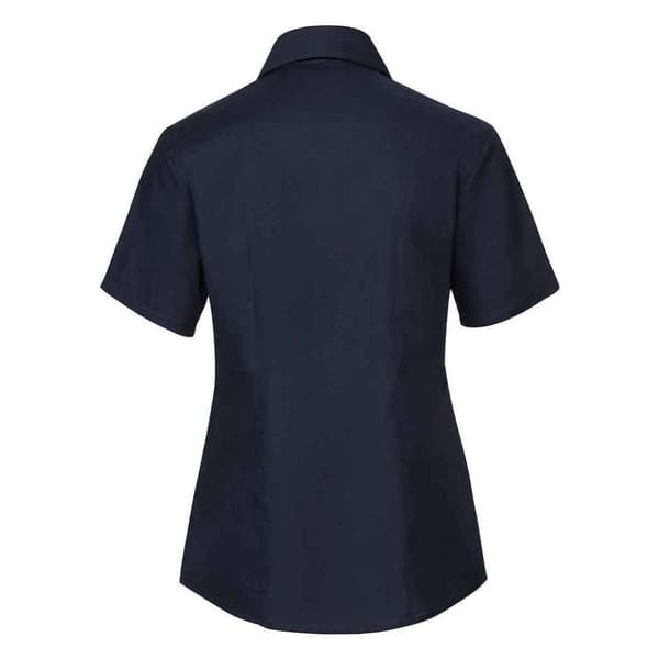 Russell Collection Womens/Ladies Oxford Short-Sleeved Shirt