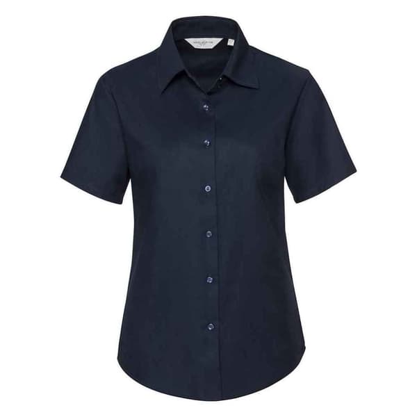 Russell Collection Womens/Ladies Oxford Short-Sleeved Shirt