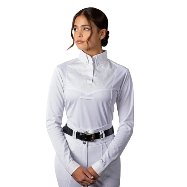 Aubrion Womens/Ladies Tie Keeper Long-Sleeved Shirt