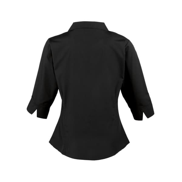 Premier Womens/Ladies Poplin 3/4 Sleeve Shirt