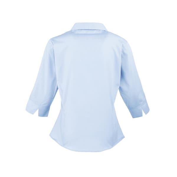 Premier Womens/Ladies Poplin 3/4 Sleeve Shirt