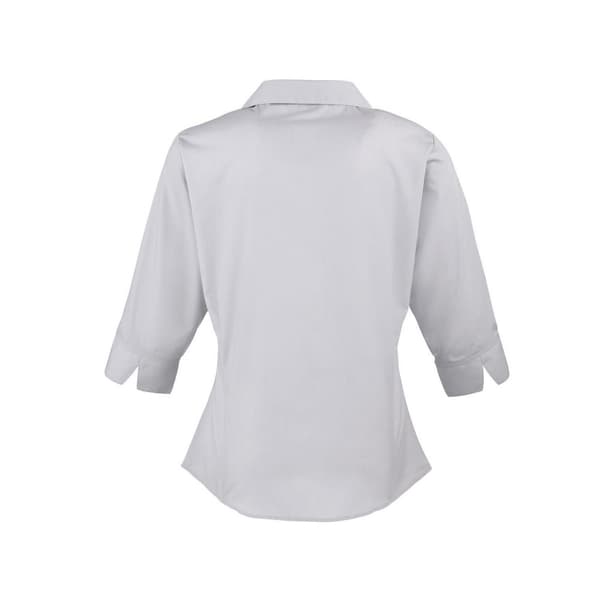Premier Womens/Ladies Poplin 3/4 Sleeve Shirt