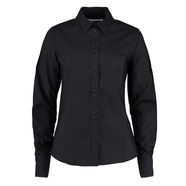 Kustom Kit Womens/Ladies City Business Plain Tailored Long-Sleeved Blouse