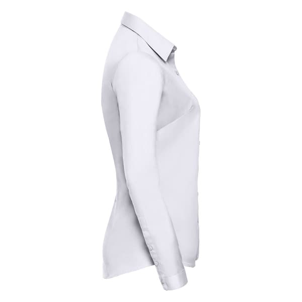 Russell Collection Womens/Ladies Herringbone Long-Sleeved Shirt