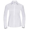 Miniatyrbilde 1 av 3: Russell Collection Womens/Ladies Herringbone Long-Sleeved Shirt