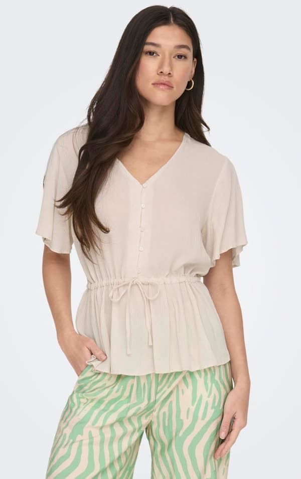 Only - onlMalwina SS Shirt Beige L