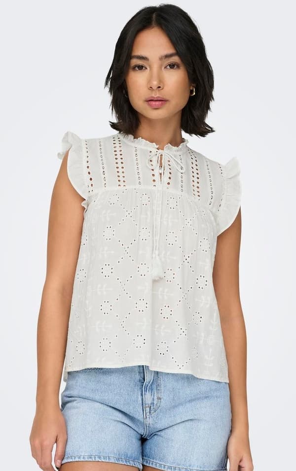 Only - onlReva SL Top Offwhite S