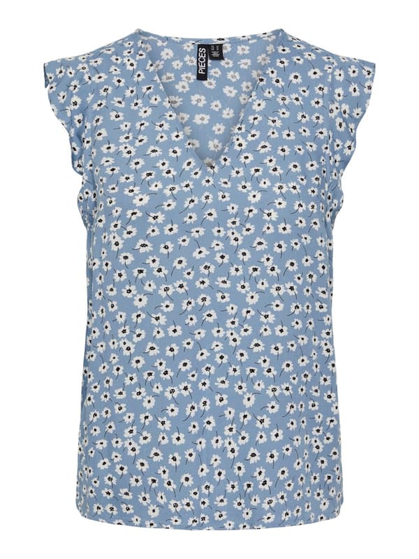Pieces - pcNya SL V-neck Top Flower Print