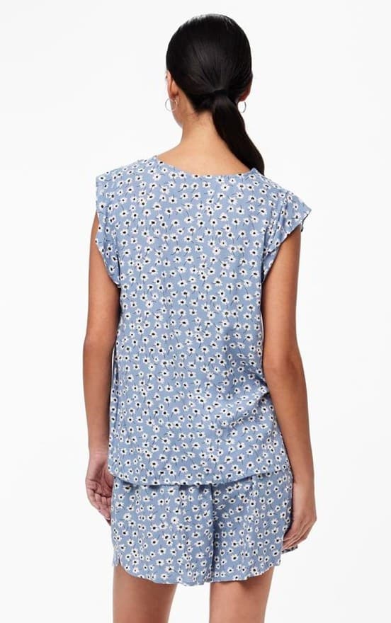 Pieces - pcNya SL V-neck Top Flower Print