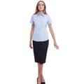 Miniatyrbillede 2 af 2: Russell Collection Womens/Ladies Herringbone Short-Sleeved Shirt