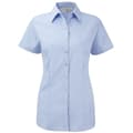 Miniatyrbillede 1 af 2: Russell Collection Womens/Ladies Herringbone Short-Sleeved Shirt