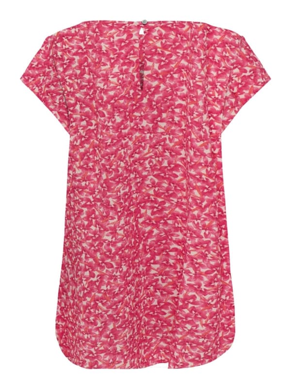 Only - onlNova Lux SS Top Elly Bloom Print Cerise 36
