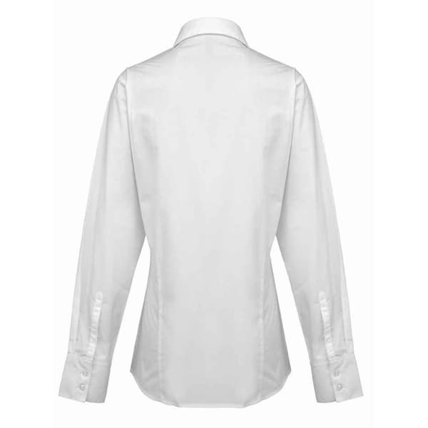 Premier Supreme Poplin Långärmad Formell Skjorta, Dam/Lady