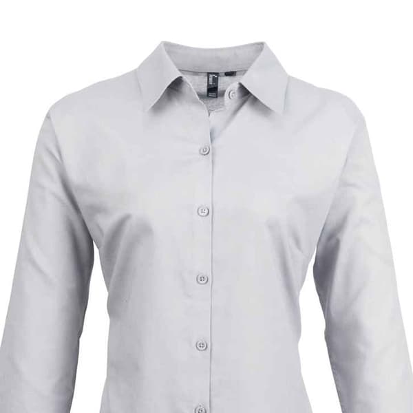 Premier Womens/Ladies Signature Oxford Long-Sleeved Shirt