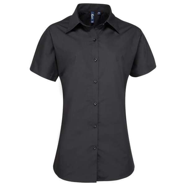 Premier Womens/Ladies Supreme Poplin Short-Sleeved Shirt