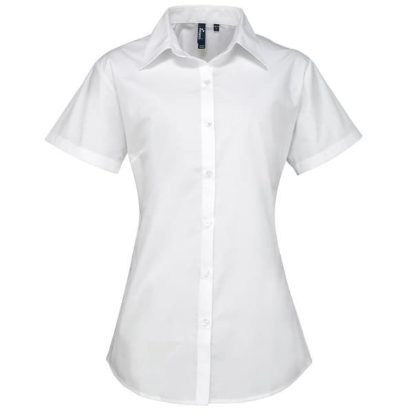 Premier Womens/Ladies Supreme Poplin Short-Sleeved Shirt