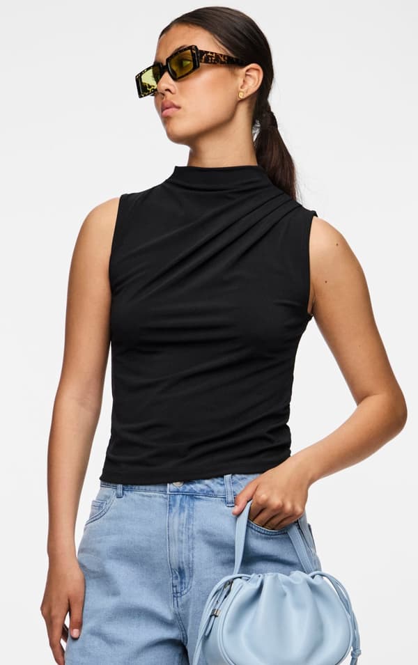 Pieces - pcMadison SL Draped Top
