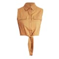 Miniatyrbild 1 av 3: Brave Soul Dam/Ladies Elizabeth Crop Shirt med knytfront
