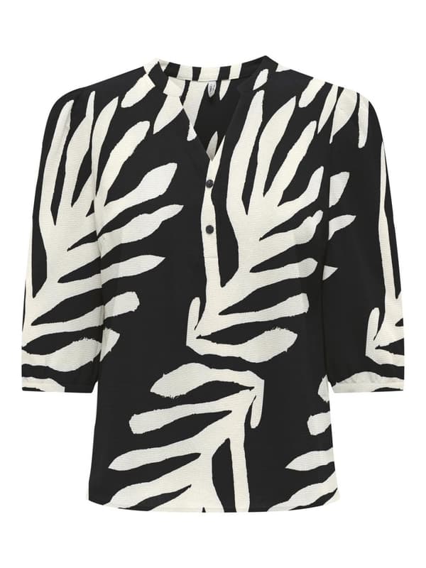 Only - onlNova Lux 3/4 Sana Top Upscale Palm Print