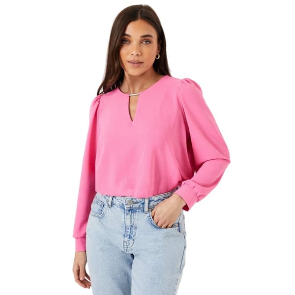 Dorothy Perkins Womens/Ladies Overhead Petite Long-Sleeved Blouse Pink 14 UK