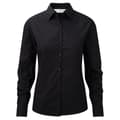 Miniatyrbillede 1 af 2: Russell Collection Womens/Ladies Cotton Poplin Easy-Care Long-Sleeved Formal Shirt