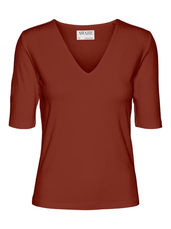 Vero Moda - vmMelisa 2/4 V-neck Top Rost M