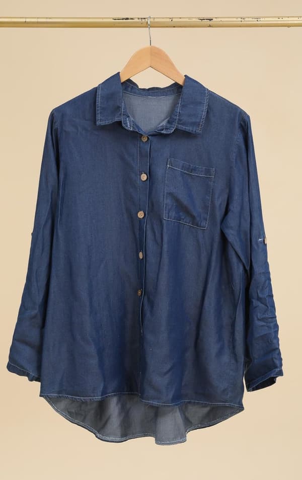 Chana - Skjorta CH307 Tencel Mörkblå One Size