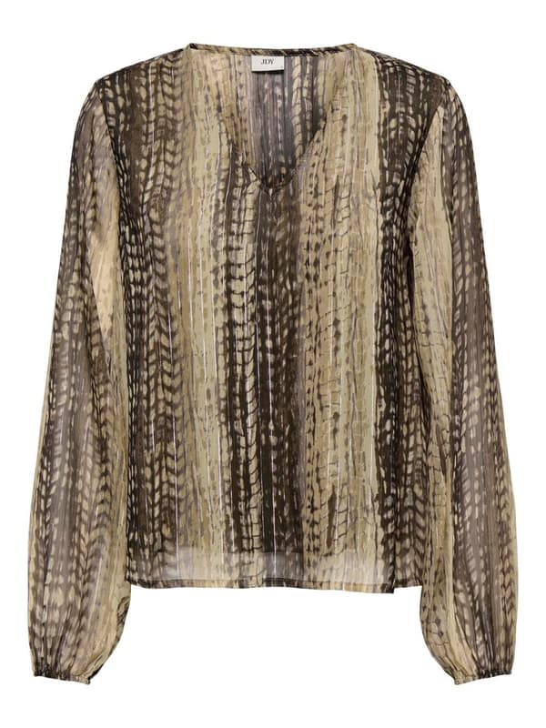 Jacqueline - jdyCody LS V-neck Top Mörkbeige S