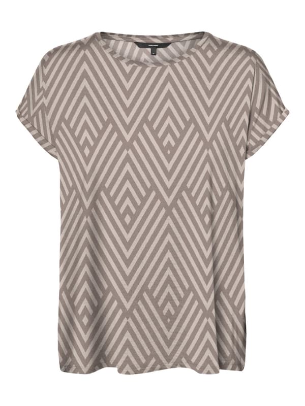 Vero Moda - vmAva Plain SS Top AOP Gina Print